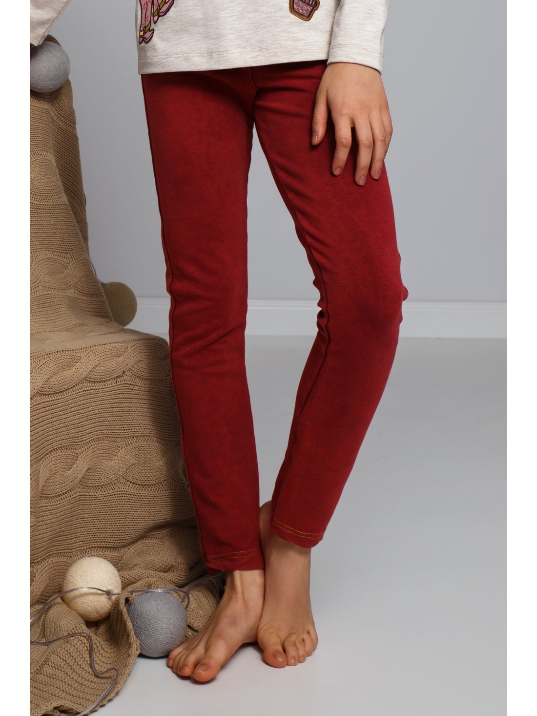 Burgundy Children\'s Trousers NDZ8012 - Online store - Boutique